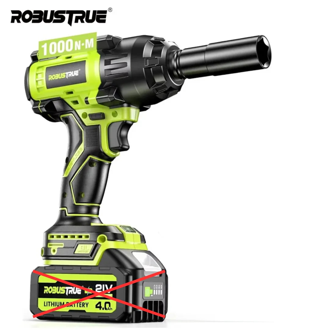 Robustrue 1000Nm Brushless Cordless Impact Wrench With 4.0Ah Battery